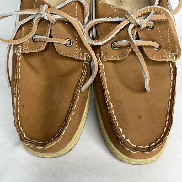 Magellan Outdoors Women’s Boat Shoes Size 11B Brown Leather - Picture 5 of 13